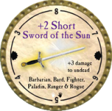 +2 Short Sword of the Sun