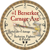 +1 Berserker Carnage Axe