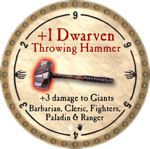 +1 Dwarven Throwing Hammer