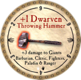 +1 Dwarven Throwing Hammer