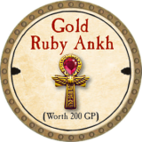 Gold Ruby Ankh