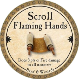 Scroll Flaming Hands