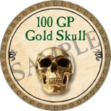 100 GP Gold Skull