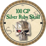100 GP Silver Ruby Skull