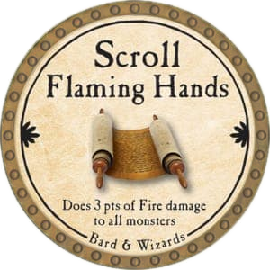 Scroll Flaming Hands