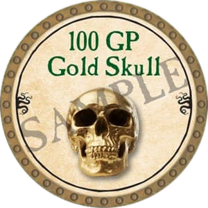 100 GP Gold Skull