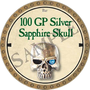 100 GP Silver Sapphire Skull