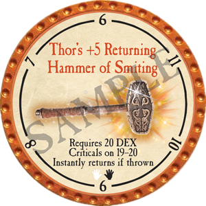 Thor's +5 Returning Hammer of Smiting